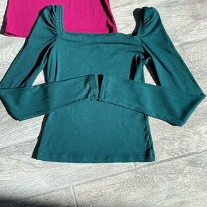 Emerald and Fuchsia Long Sleeve